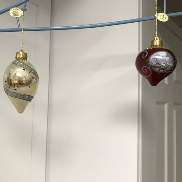 Bradford Exchange 4 Thomas Kinkade Christmas Light up luminary Ornaments NIB - Picture 9 of 10